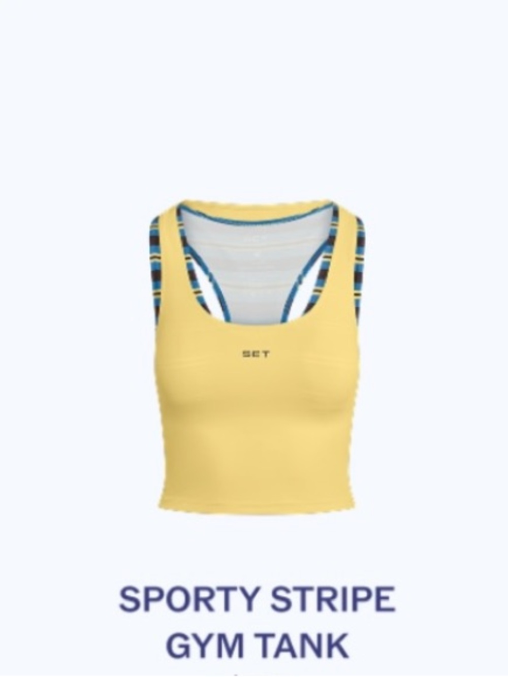 SetActive Sporty Stripe Gym Tank - Yellow